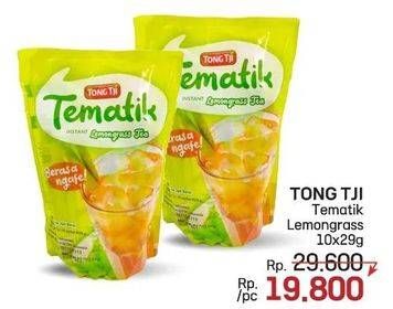 Promo Harga Tong Tji Tematik Instant Lemongrass Tea per 10 sachet 29 gr - LotteMart