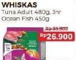 Promo Harga WHISKAS Dry Food Adult Tuna 480 gr - Alfamart