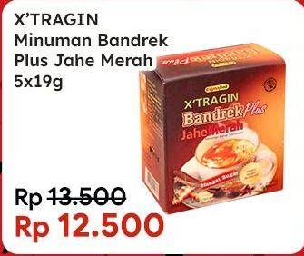 Promo Harga XTRAGIN Minuman Jahe Merah Bandrek Plus per 5 sachet 19 gr - Indomaret