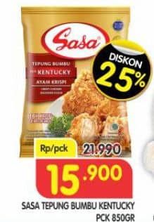 Promo Harga Sasa Tepung Bumbu Ala Kentucky Ayam Krispi 850 gr - Superindo