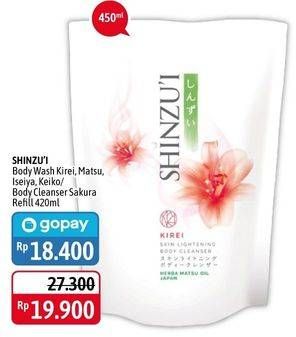 Promo Harga SHINZUI Body Cleanser Iseiya, Keiko, Kirei, Matsu, Sakura 420 ml - Alfamidi