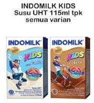 Promo Harga INDOMILK Susu UHT Kids All Variants per 4 pcs 115 ml - Indomaret