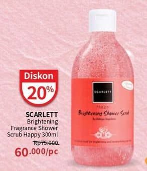 Promo Harga Scarlett Shower Scrub Happy 300 ml - Guardian