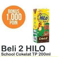 Promo Harga HILO Susu UHT School Chocolate per 2 pcs 200 ml - Alfamart