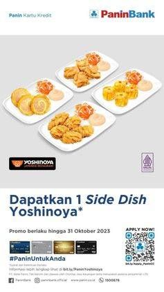 Promo Harga Dapatkan 1 side dish Yoshinoya  - Yoshinoya