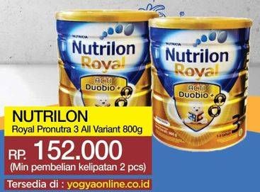 Promo Harga NUTRILON Royal 3 Susu Pertumbuhan All Variants 800 gr - Yogya
