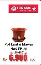 Promo Harga LION STAR Pot Lantai Mawar No.5 FP-26  - Hari Hari