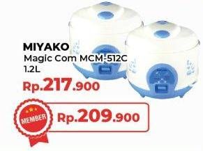 Promo Harga Miyako MCM-512 | Rice Cooker 1.2ltr  - Yogya