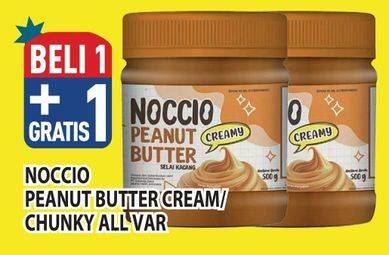 Promo Harga Noccio Peanut Butter Chunky, Creamy 340 gr - Hypermart