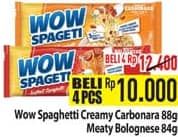 Promo Harga WOW Spageti Cream Carbonara, Meaty Bolognese 84 gr - Hypermart