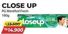 Promo Harga Close Up Pasta Gigi Everfresh Menthol Fresh 160 gr - Alfamart