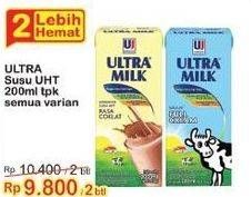 Promo Harga Ultra Milk Susu UHT All Variants 200 ml - Indomaret