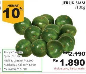 Promo Harga Jeruk Siam per 100 gr - Giant