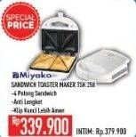 Promo Harga MIYAKO TSK-258 Sandwich Toaster  - Hypermart