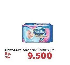 Promo Harga MAMY POKO Baby Wipes Non Perfumed 52 pcs - Carrefour