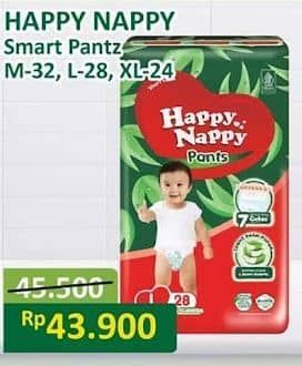 Promo Harga Happy Nappy Smart Pantz Diaper XL24, M32, L28 24 pcs - Alfamart