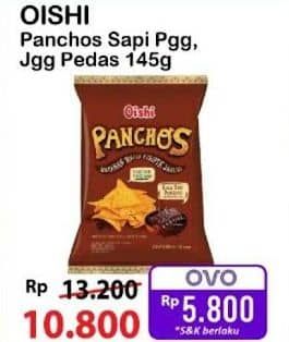 Promo Harga Oishi Panchos Sapi Panggang, Jagung Pedas 145 gr - Alfamart