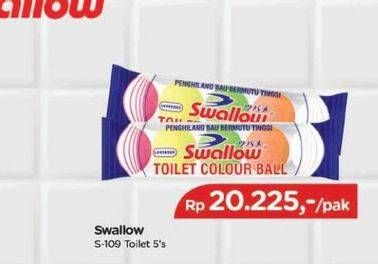 Promo Harga Swallow Naphthalene Toilet Colour Ball S-109 5 pcs - TIP TOP