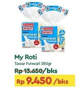 Promo Harga My Roti Roti Tawar Funwari 380 gr - TIP TOP