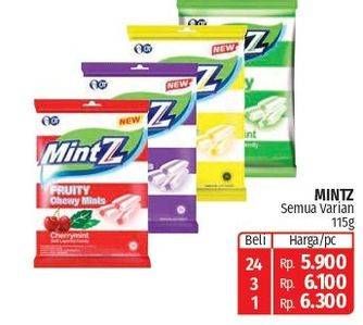 Promo Harga Mintz Candy Chewy Mint All Variants 115 gr - Lotte Grosir