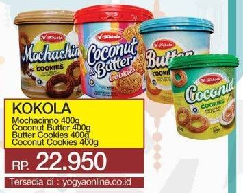 Promo Harga Kokola Butter Cookies Mochachino/Coconut Butter/Butter/Coconut Cookies  - Yogya