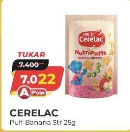 Promo Harga NESTLE CERELAC Nutripuffs Banana Strawberry 25 gr - Alfamart