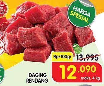 Promo Harga Daging Rendang Sapi per 100 gr - Superindo