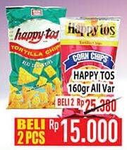 Promo Harga HAPPY TOS Tortilla Chips All Variants 160 gr - Hypermart