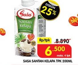 Promo Harga Sasa Santan Cair 200 ml - Superindo