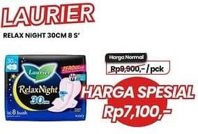 Promo Harga Laurier Relax Night 30cm 8 pcs - Carrefour