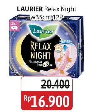 Promo Harga Laurier Relax Night 35cm 12 pcs - Alfamidi