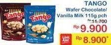 Promo Harga TANGO Wafer Chocolate, Vanilla Milk 115 gr - Indomaret