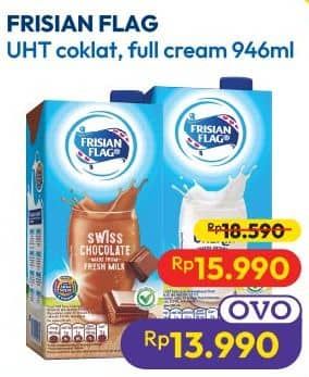 Promo Harga Frisian Flag Susu UHT Purefarm Full Cream, Swiss Chocolate 946 ml - Hypermart