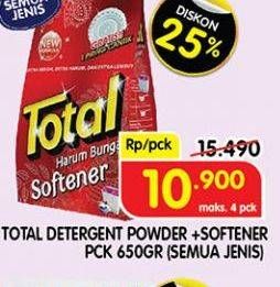 Promo Harga TOTAL Detergent Softener All Variants 650 gr - Superindo