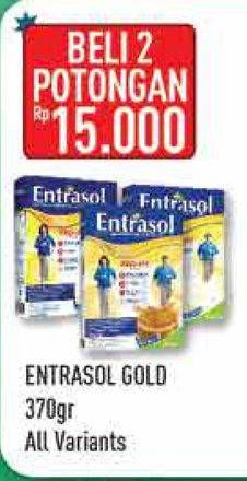 Promo Harga ENTRASOL Gold Susu Bubuk All Variants per 2 box 370 gr - Hypermart