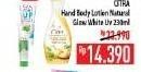Promo Harga CITRA Hand & Body Lotion Natural Glowing White 230 ml - Hypermart