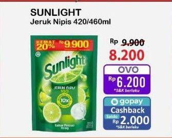 Promo Harga Sunlight Pencuci Piring Jeruk Nipis 100 460 ml - Alfamart