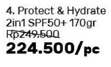Promo Harga BANANA BOAT Protect & Hydrate 2 in 1 SPF 50 170 ml - Guardian