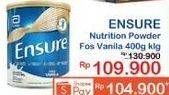 Promo Harga ENSURE Nutrition Powder FOS Vanila 400 gr - Indomaret