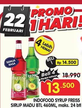 Promo Harga Freiss Syrup All Variants 500 ml - Superindo