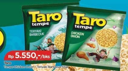 Promo Harga Taro Keripik Tempe Ayam Bawang, Teriyaki BBQ 55 gr - TIP TOP
