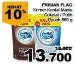 Promo Harga FRISIAN FLAG Susu Kental Manis Cokelat, Putih 560 gr - Giant