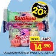 Promo Harga Swallow Naphthalene Toilet Colour Ball S-109, Toilet Colour Ball S-110, Toilet Colour Ball S-108 3 pcs - Superindo