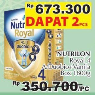 Promo Harga NUTRILON Royal 4 Susu Pertumbuhan Vanila per 2 box 1800 gr - Giant
