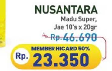 Promo Harga Madu Nusantara Madujae per 10 sachet 20 gr - Hypermart