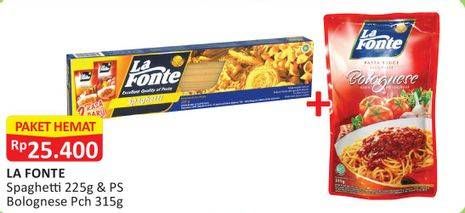 Promo Harga LA FONTE Spaghetti & Sauce Bolognese  - Alfamart