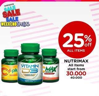 Promo Harga NUTRIMAX Product Supplement  - Watsons
