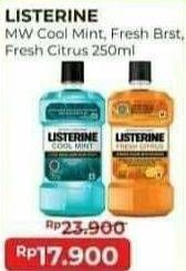 Promo Harga LISTERINE Mouthwash Antiseptic Cool Mint, Fresh Burst, Fresh Citrus 250 ml - Alfamart