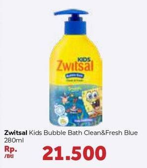 Promo Harga ZWITSAL Kids Bubble Bath Clean Fresh Blue 280 ml - Carrefour