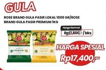 Promo Harga Rose Brand Gula Kristal Putih Premium, Kuning 1000 gr - Carrefour